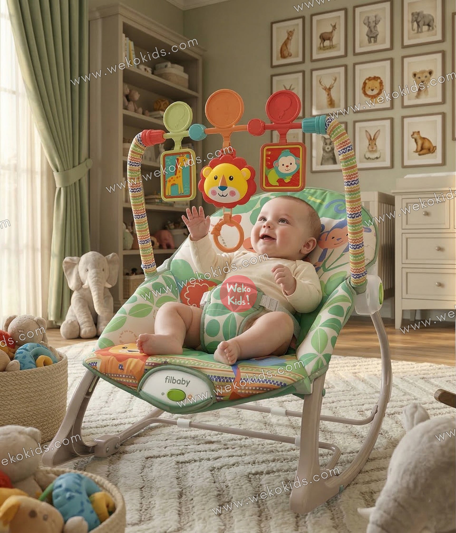 Transat Bébé Balançoire Vibrante et Musical