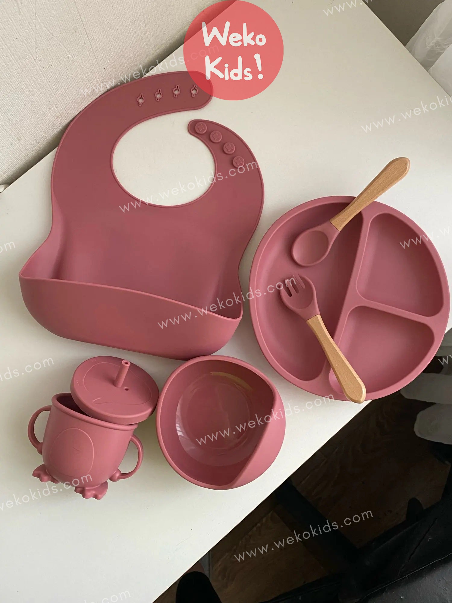 Pack Vaisselle En Silicone Pour Enfant 6 Pièces