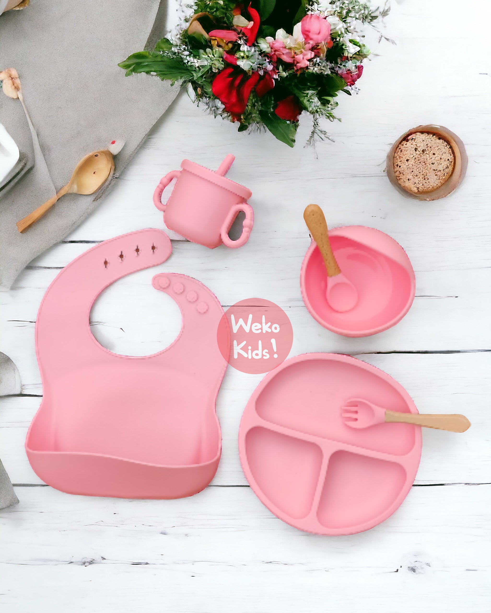 Pack Vaisselle En Silicone Pour Enfant 6 Pièces