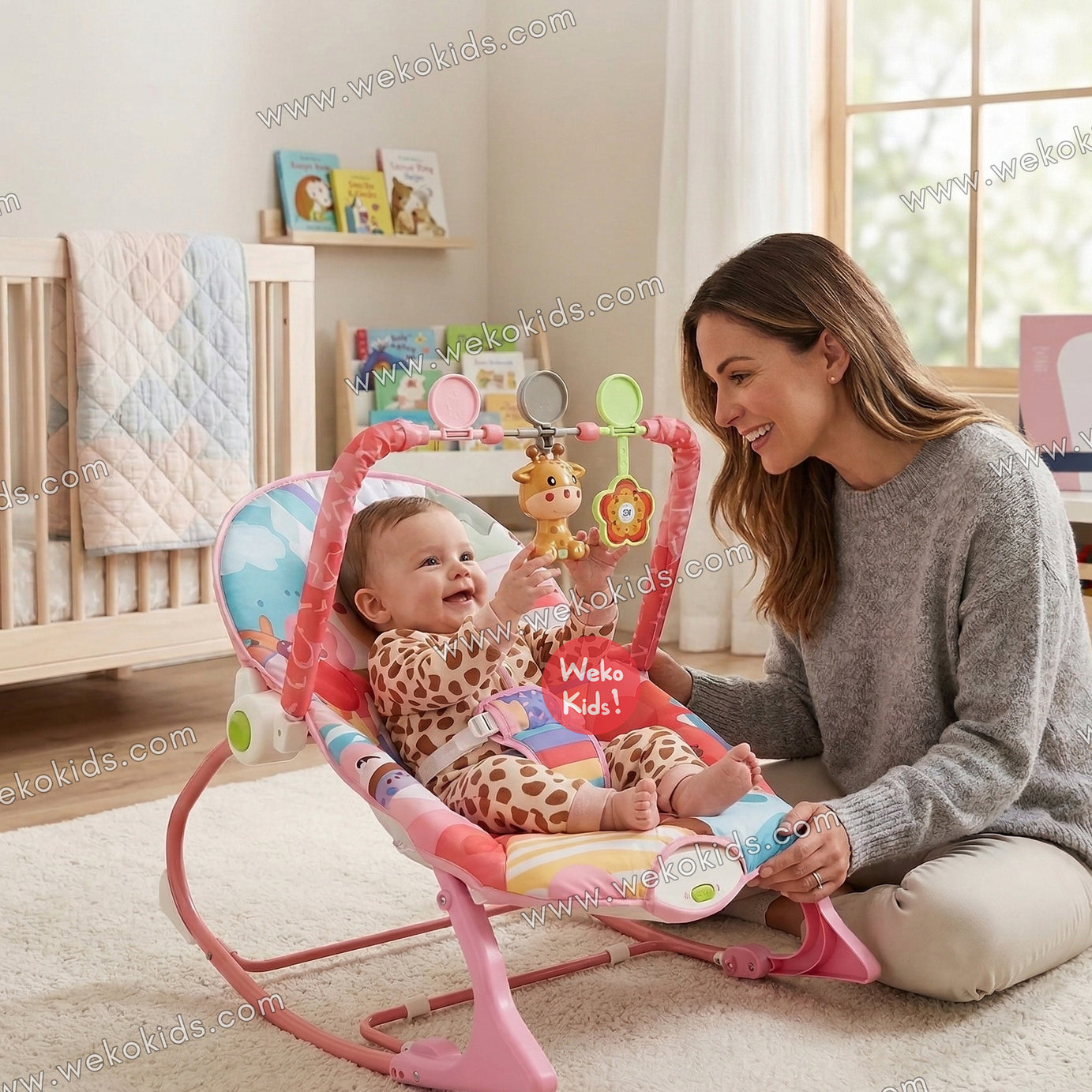 Transat Bébé Balançoire Vibrante et Musical