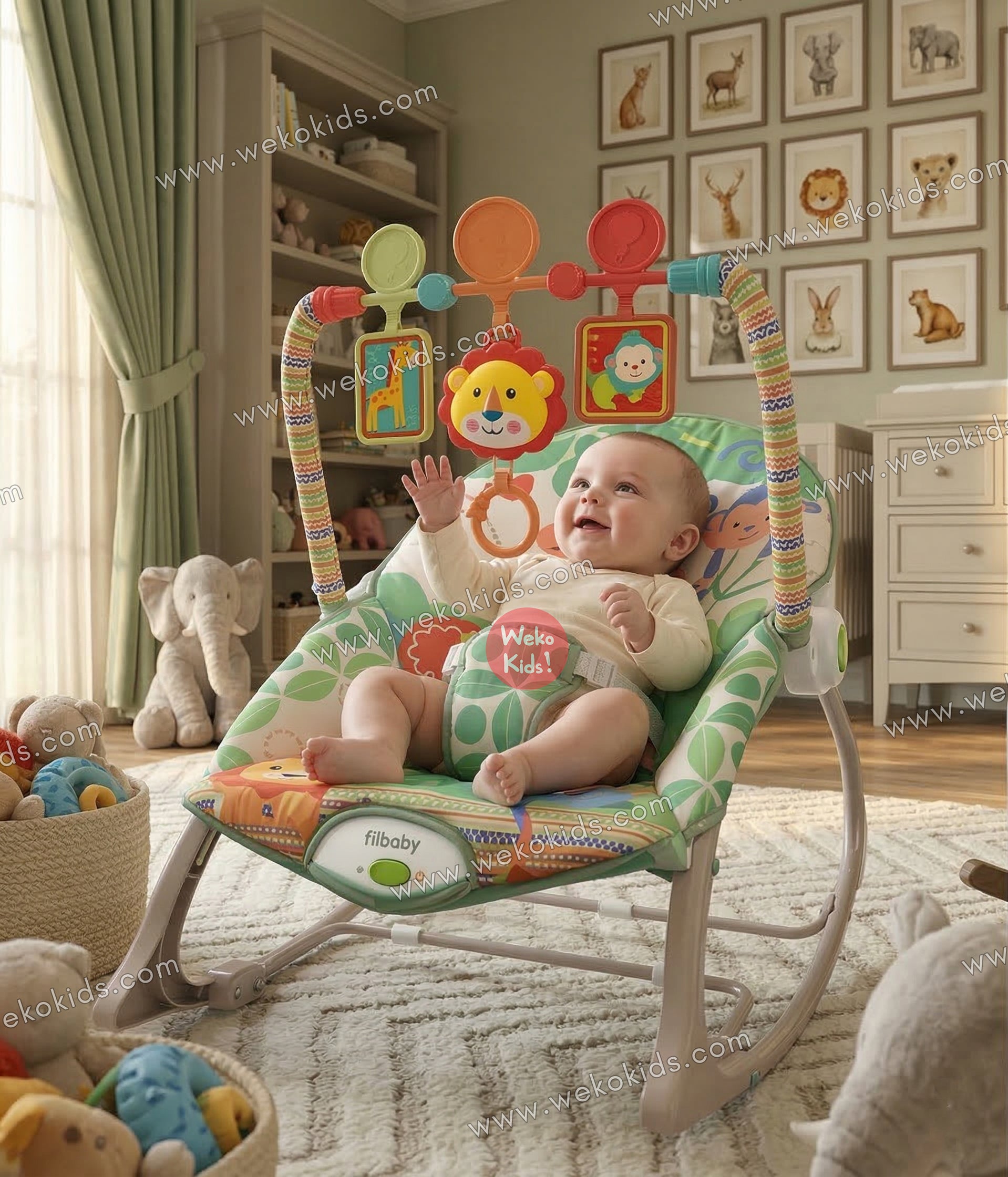 Transat Bébé Balançoire Vibrante et Musical