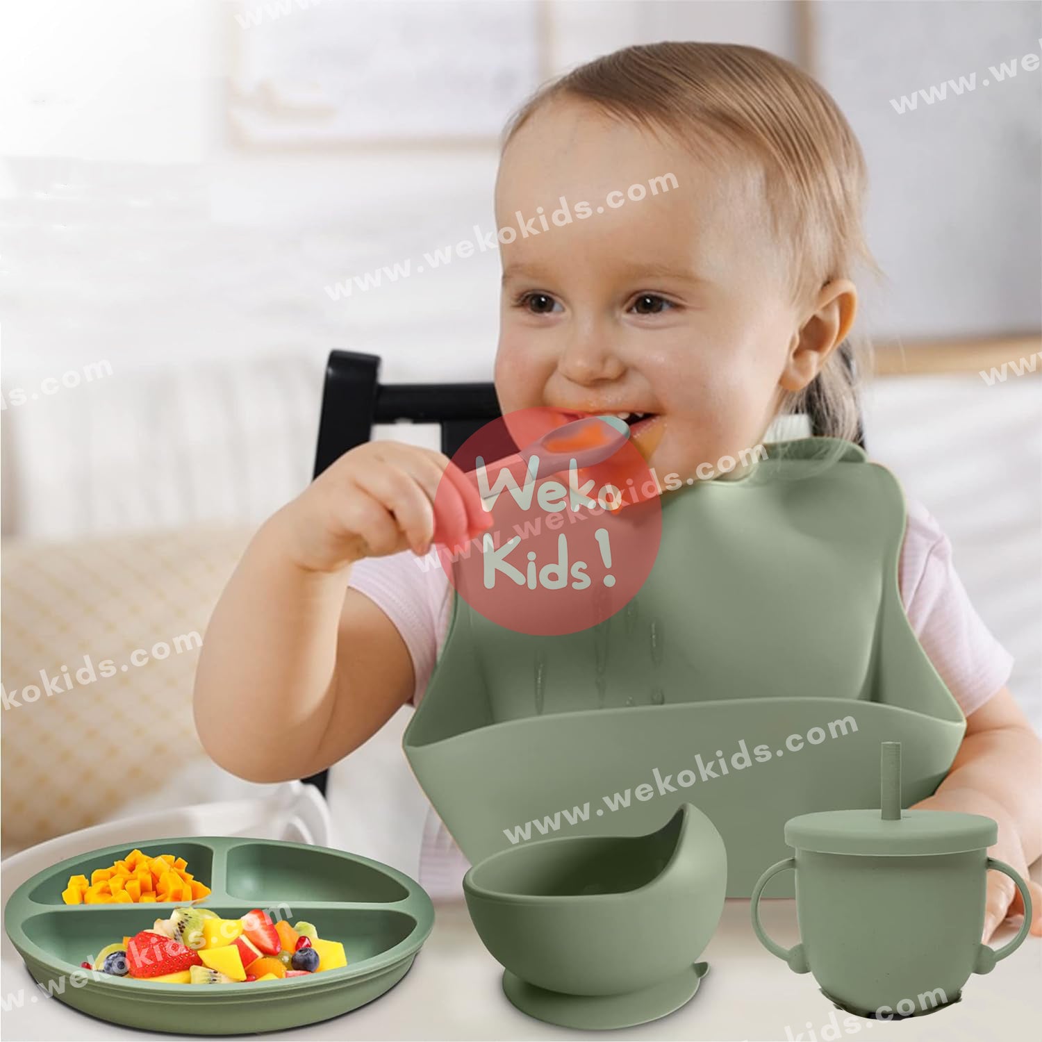 Pack Vaisselle En Silicone Pour Enfant 6 Pièces