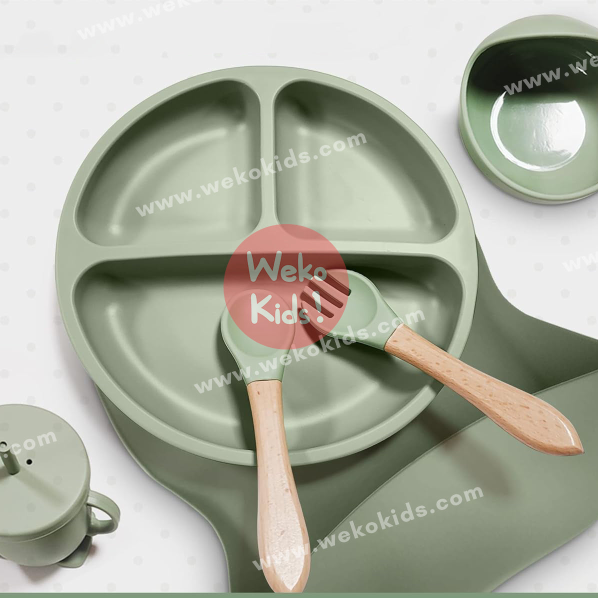 Pack Vaisselle En Silicone Pour Enfant 6 Pièces