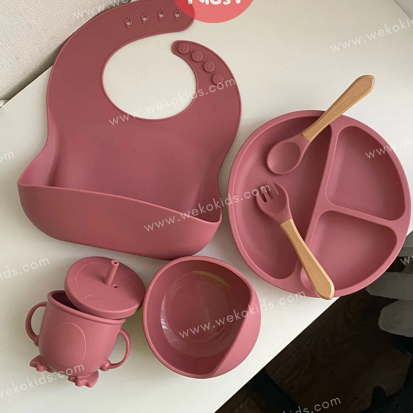 Pack Vaisselle En Silicone Pour Enfant 6 Pièces