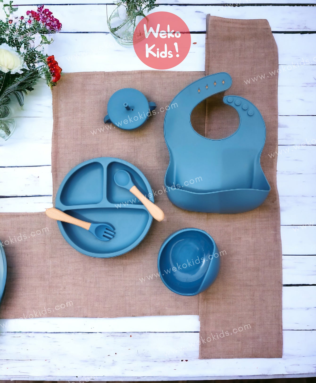 Pack Vaisselle En Silicone Pour Enfant 6 Pièces