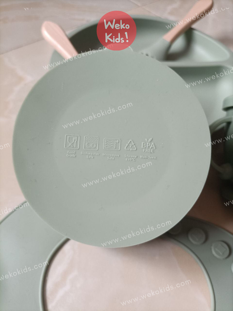 Pack Vaisselle En Silicone Pour Enfant 6 Pièces